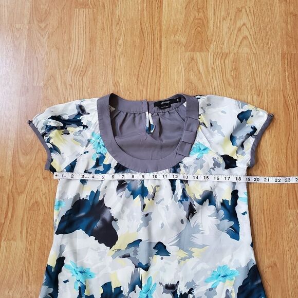 Vertigo Paris Evening Floral Scoop Neck Print Mini Dress Size Sm - Picture 10 of 13